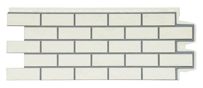 Панель фасадная полипропиленовая GL Состаренный кирпич Премиум пломбирный фото 1