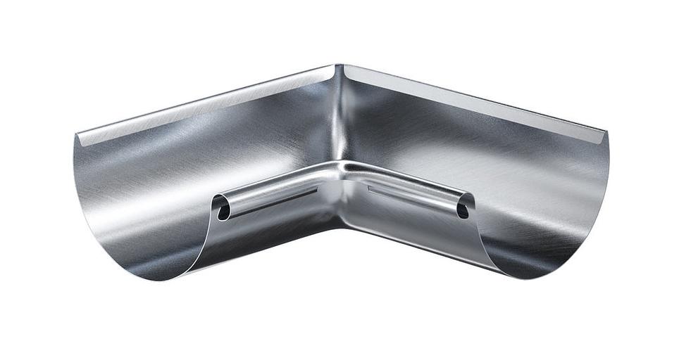 Угол желоба внешний 135 град. МегаСток 125х100 цинк фото 1