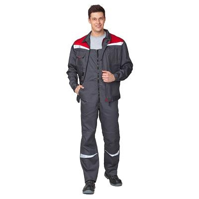Костюм «Профессионал-2» серый/красный ОПТ фото 1