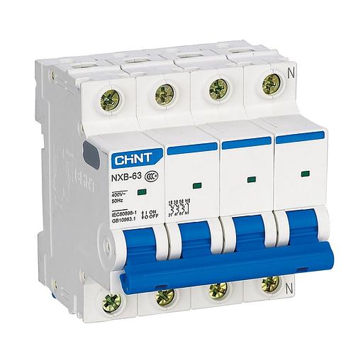 Автоматический выключатель CHINT NXB-63 4P 25A C 6kA фото 1