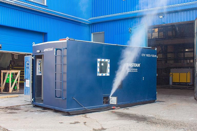 Промышленный парогенератор стационарный 1600/100 серии «Unisteam-S» на дизельном топливе фото 1