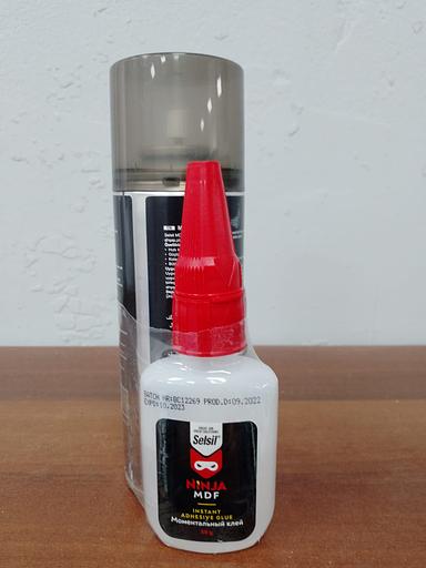 Ниндзя МДФ Мгновенный склей-спрей Selsil 200 мл +моментальный клей 50гр фото 1
