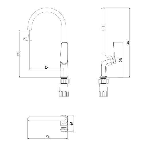 Смеситель Lemark Bronx LM3705GM для кухни фото 2