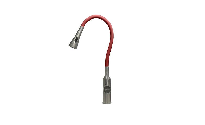 Смеситель Lemark Expert LM5082S-Red для кухни с гибким изливом фото 5