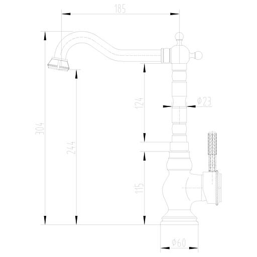 Смеситель Lemark Jasmine LM6645ORB для кухни фото 2