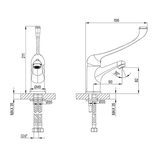 Смеситель Lemark Project LM4636C для раковины фото 2