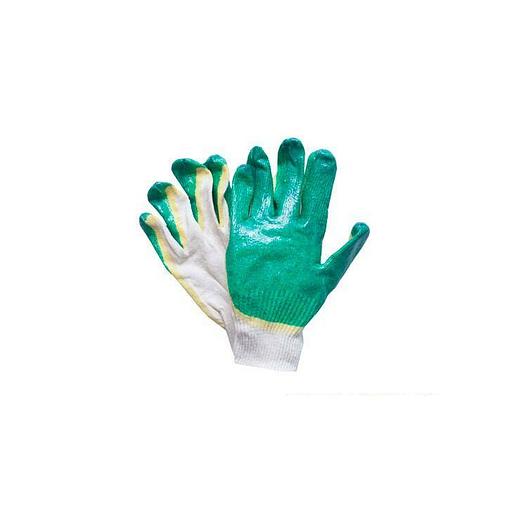 Строительные перчатки ХБ с латексным покрытием, двойной облив фото 1