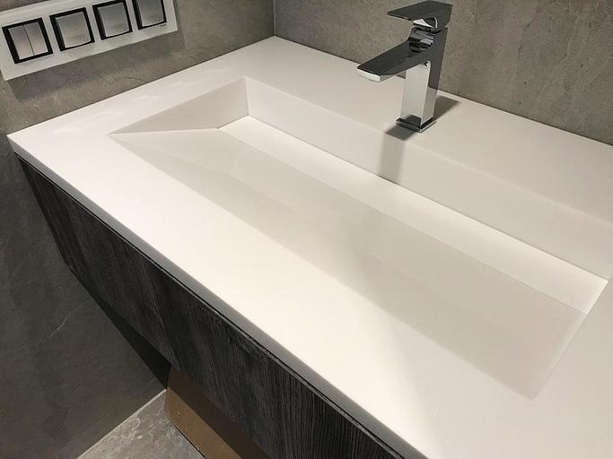 Столешницы в ванную из искусственного камня 1 м2 фото 2