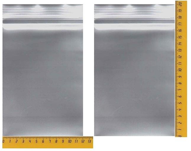 Пакеты полиэтиленовые zip-lock 12х20 см, серый фото 2