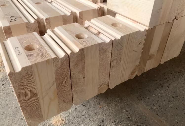 Glued laminated timber with bowls for project 188x205 фото 2