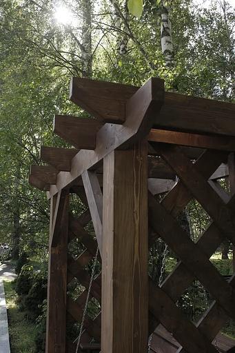 Деревянная пергола из массива сосны фото 3