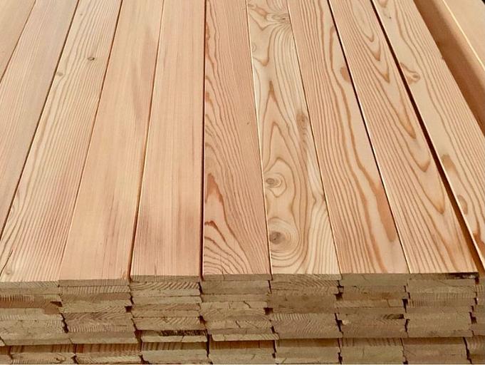 Straight larch plank 20x120 mm AB wholesale фото 2