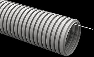 Труба гибкая 20мм с протяжкой серая (25м) IEK CTG20-20-K41-025I, 25 м фото 1