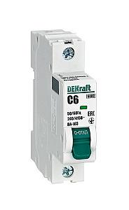 Выключатель автоматический 1Р 6А х-ка C ВА-103 6кА DEKraft 12269DEK, 1 шт фото 1