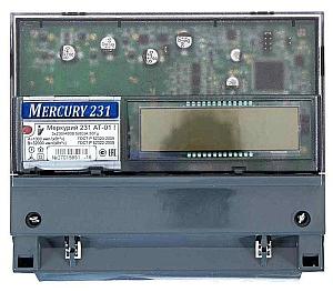 Электросчетчик Меркурий 231 АТ-01 I IrDA 5(60)А/380В трёхфазный, ЖК , DIN, 2 тарифа Инкотекс М0000051789, 1 шт фото 1
