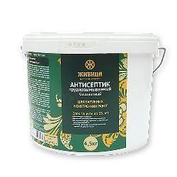 Антисептик трудновымываемый для наружных и внутренних работ. Бесцветный - 4,5 л. фото 1