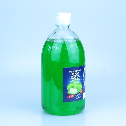 Жидкое крем-мыло DIONA MAGIC зеленое яблоко ПЭТ 1л (пуш-пул) фото 2