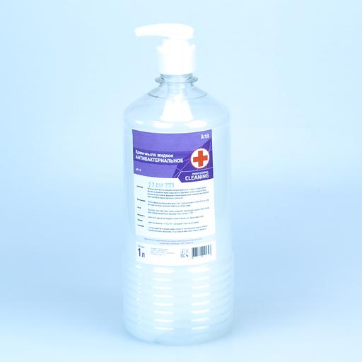 Жидкое крем-мыло "Антибактериальное"с дезинфицирующим эффектом ПЭТ(дозатор) 1л фото 1