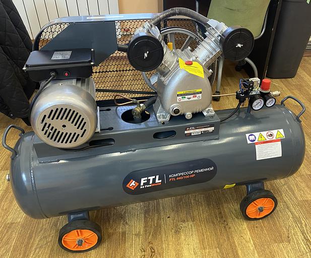 Компрессор воздушный ременной 440/100 HP Foxweld 9008 фото 1