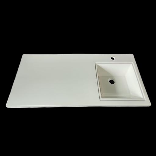 Раковина из искусственного камня «Афина 100» для установки на тумбу и над стиральной машиной ОПТ фото 3