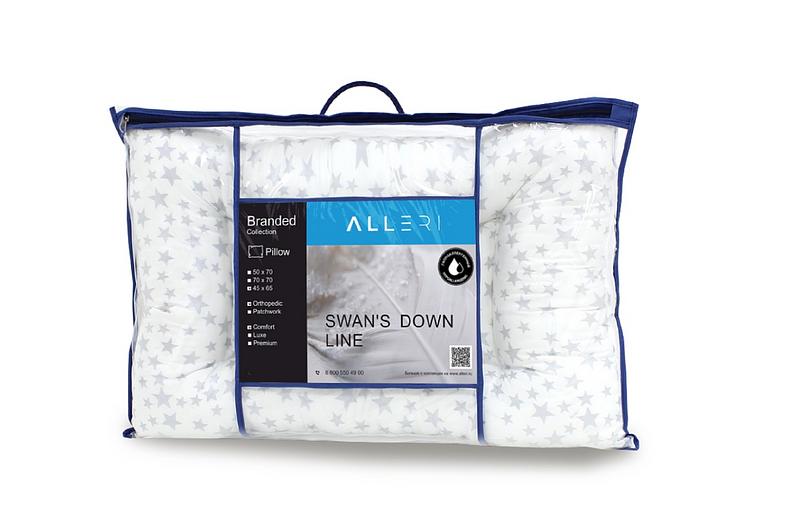 Подушка ортопедическая «Лебяжий пух» тик 45×65 ОПТ фото 1