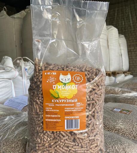 Древесный наполнитель для кошачьего туалета «Омойкот» 4 кг/8л ОПТ фото 1