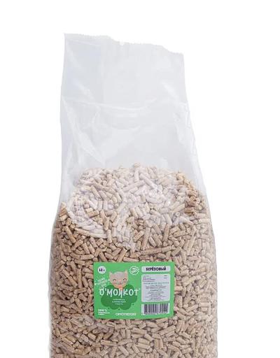 Древесный наполнитель для кошачьего туалета «Омойкот» березовый, светло-серая гранула, 4 кг/12 л ОПТ фото 1