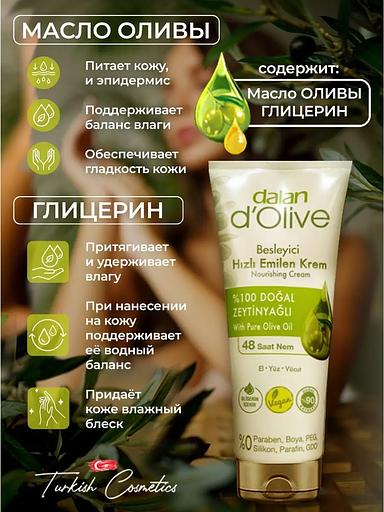 Крем для рук и тела Dalan «D’Olive» увлажняющий и питательный, 250 мл фото 2