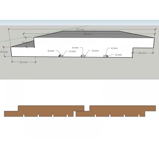 Доска Четверть из кедра 20х90 мм сорт C Профиль 3 фото 1