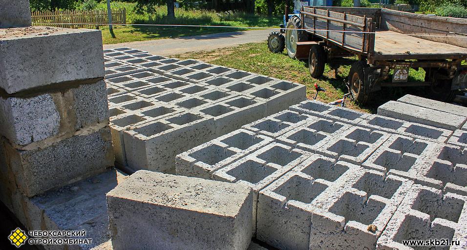 Keramzitebeton block  Two hollow  12 cm фото 2