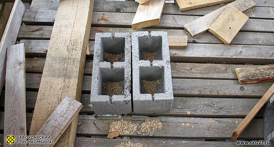 Keramzitebeton block  Two hollow  12 cm фото 3