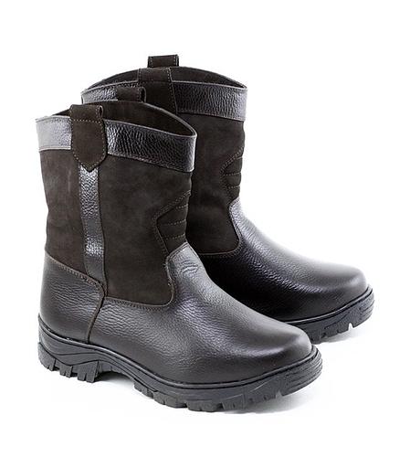 Мини-монголки мужские темно-коричневые, литая подошва фото 1