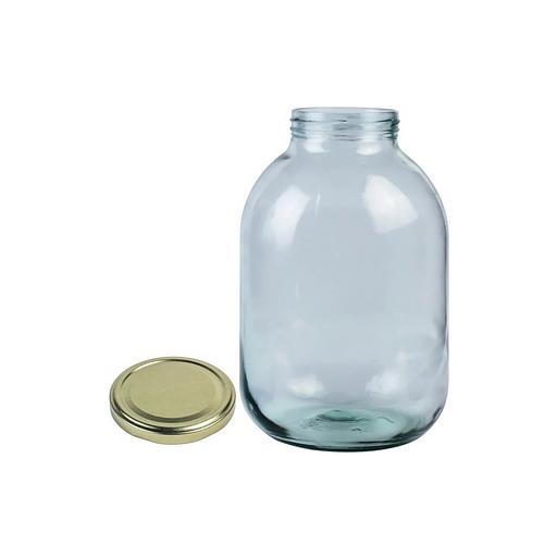 Стеклянная банка 3 л с винтовой крышкой опт фото 1