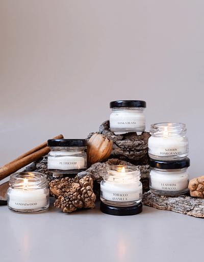 Подарочный набор ароматических свечей 6 minis «Древесный» ОПТ фото 2