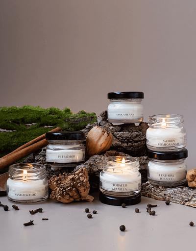 Подарочный набор ароматических свечей 6 minis «Древесный» ОПТ фото 4