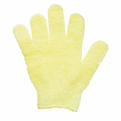 Мочалка-перчатка антицеллюлитная с эффектом пилинга, Желтая, опт фото 1