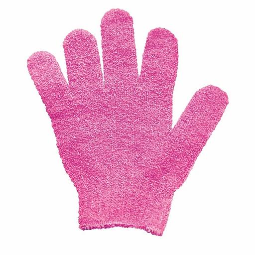 Мочалка-перчатка антицеллюлитная с эффектом пилинга, Ярко-розовая, опт фото 1