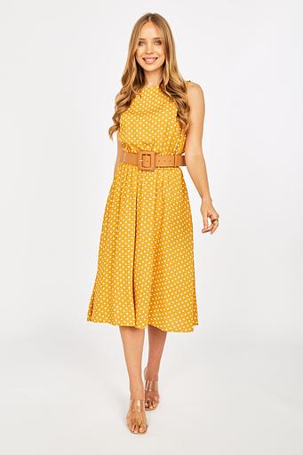 Платье Julia/горчичный горох фото 1