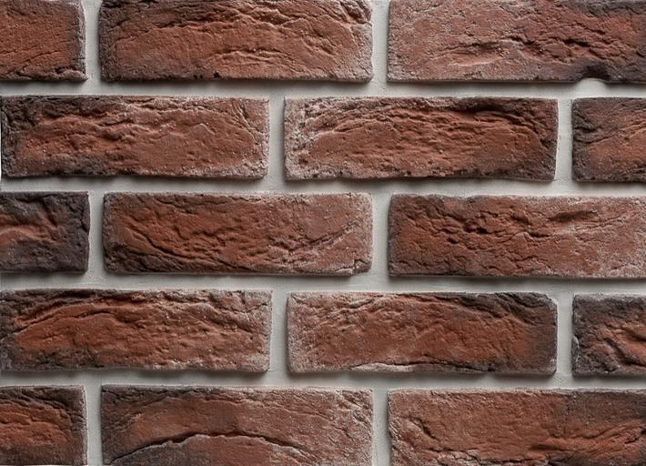 Декоративный кирпич «Коктебель», цвет Лофт с подпалинами ЧБ фото 1