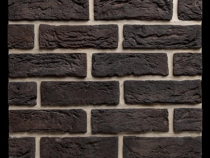 Декоративный кирпич «Коктебель», цвет Черный фото 1
