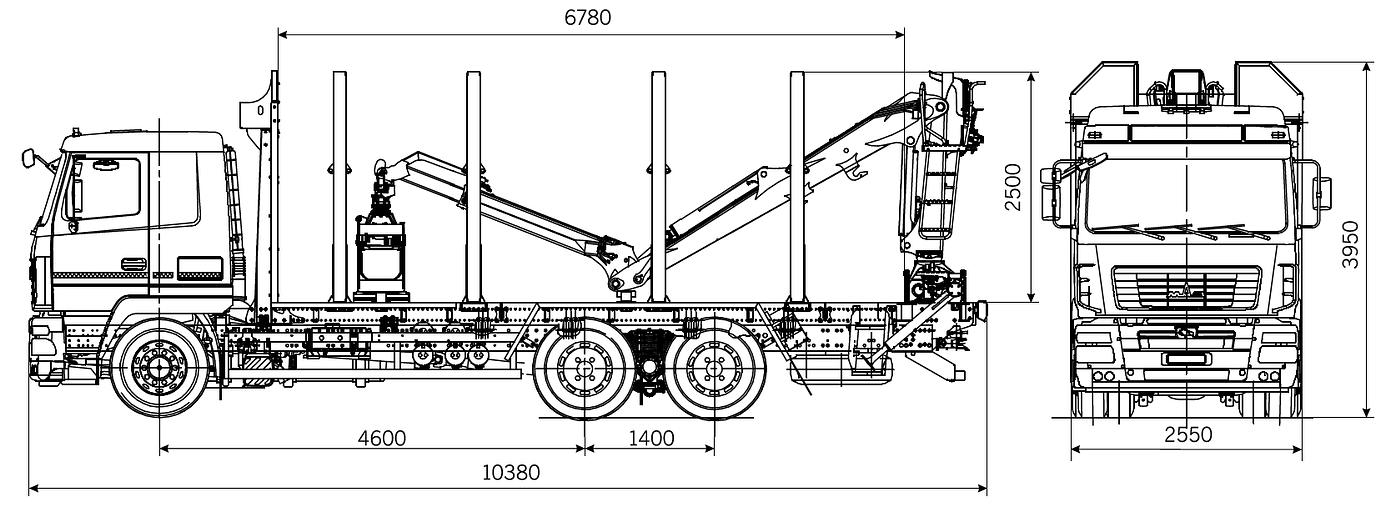 Сортиментовоз МАЗ 631228 с новым манипулятором ВЕЛМАШ 10-74 фото 8