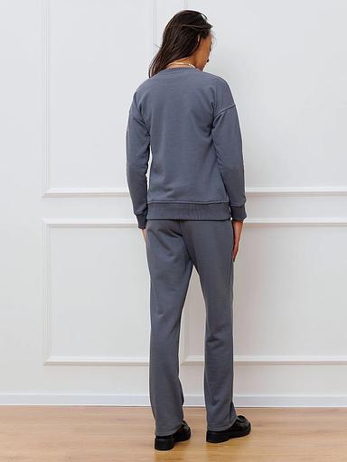 Свитшот трикотажный, женский, графит, Опт фото 1