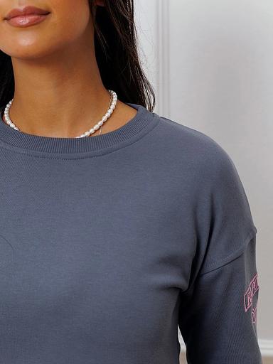 Свитшот трикотажный, женский, графит, Опт фото 2