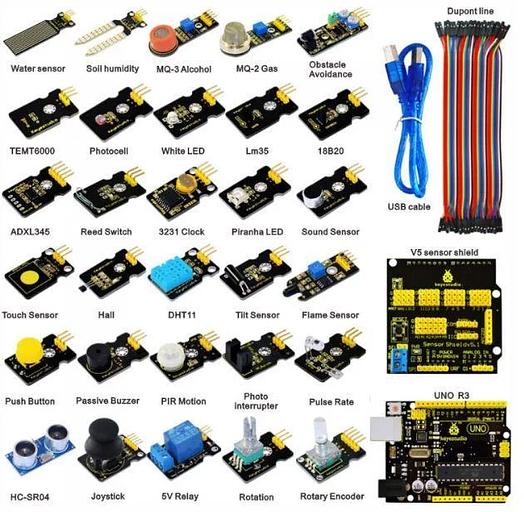 Обучающий набор Arduino «Датчики» (с микроконтроллером UNO R3) ОПТ фото 1