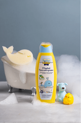 Пенка для купания с ромашкой и пантенолом Babyline 250 мл ОПТ фото 2