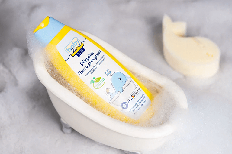 Пенка для купания с ромашкой и пантенолом Babyline 250 мл ОПТ фото 5