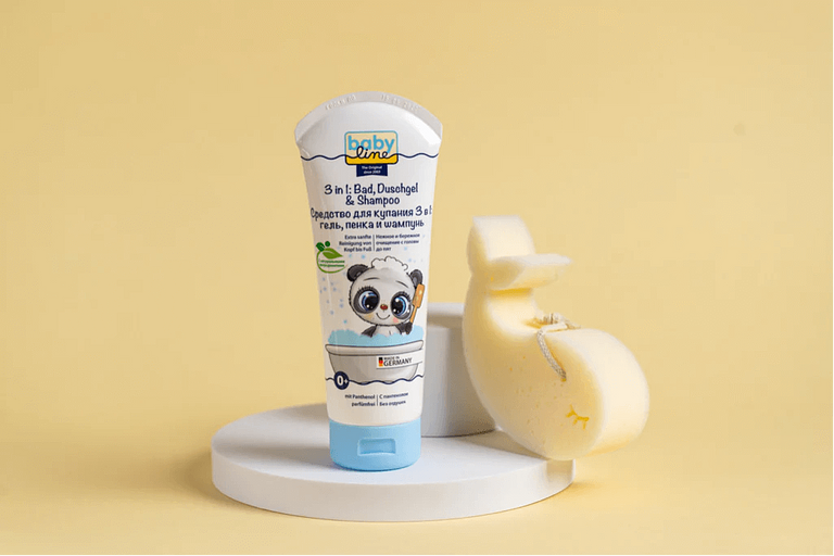 Средство для купания 3в1: шампунь, гель, пенка Babyline 200 мл ОПТ фото 4
