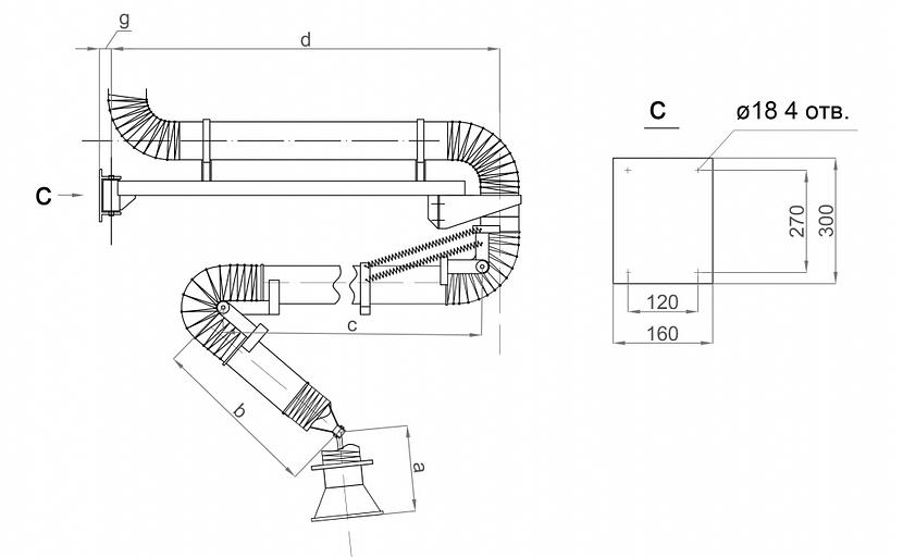 Воздуховытяжное устройство «Лиана с консолью 160» фото 2