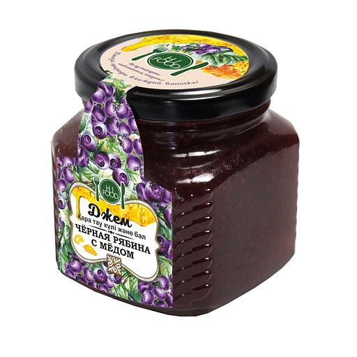 Джем «HiFood» чёрная рябина с мёдом 300 г ОПТ фото 1