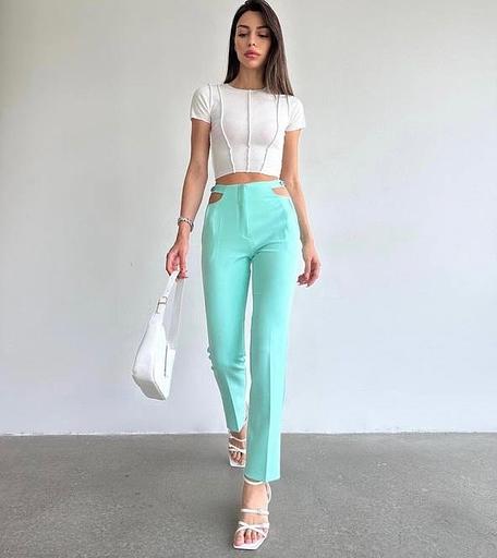 Женские брюки с вырезами на бедрах опт фото 1